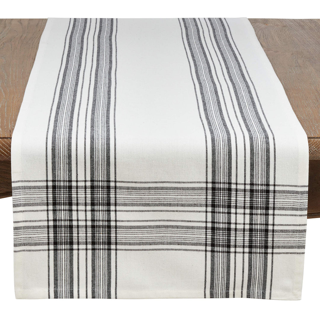 Plaid Pattern Cotton Table Runner 16"x108"