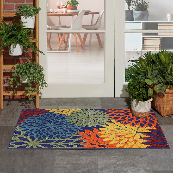 Nourison Aloha Floral Modern, Indoor/Outdoor Area Rug