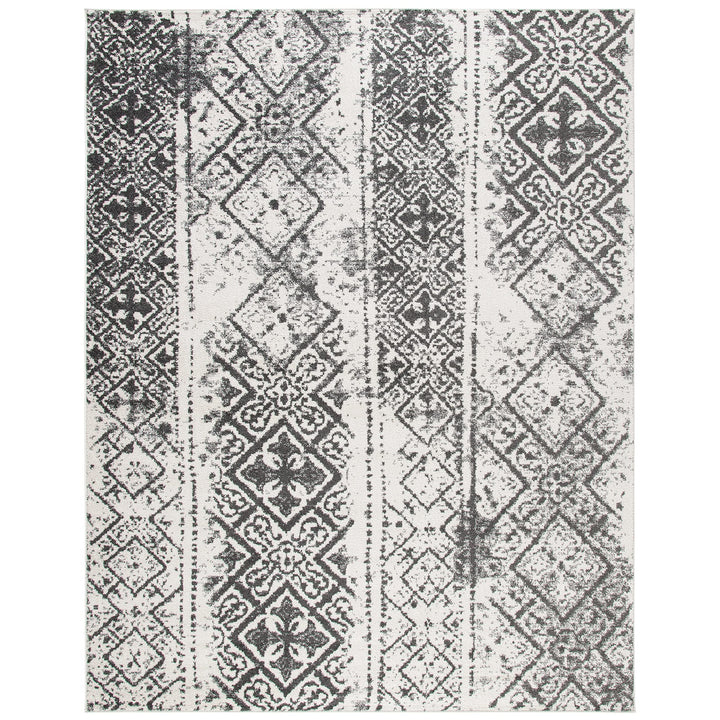 SAFAVIEH Adirondack Collection Accent Rug - 3' x 5' Silver & Black Moroccan Boho