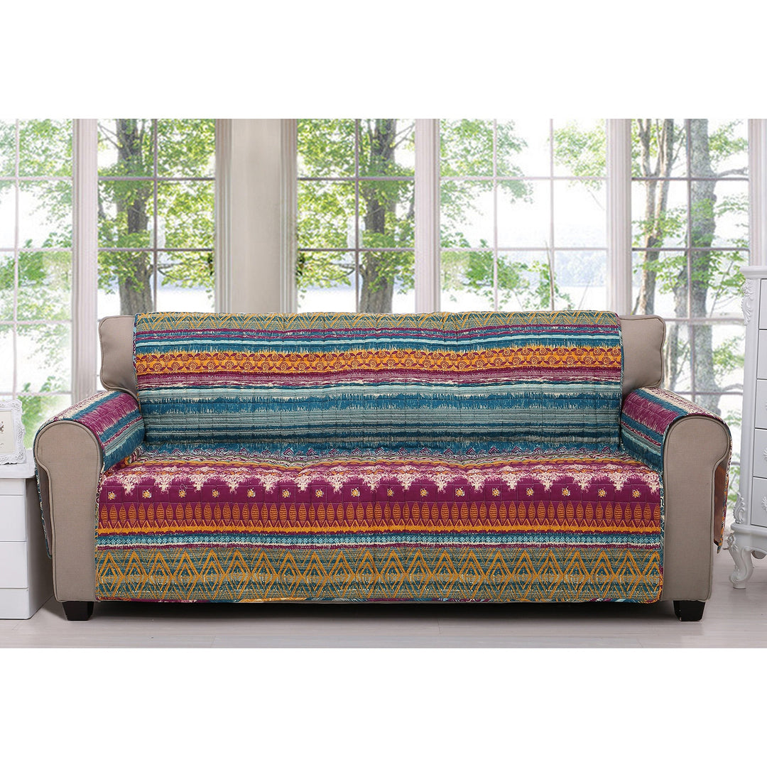 1 Piece Southwest Sofa Protector Geometric Stripe Siesta