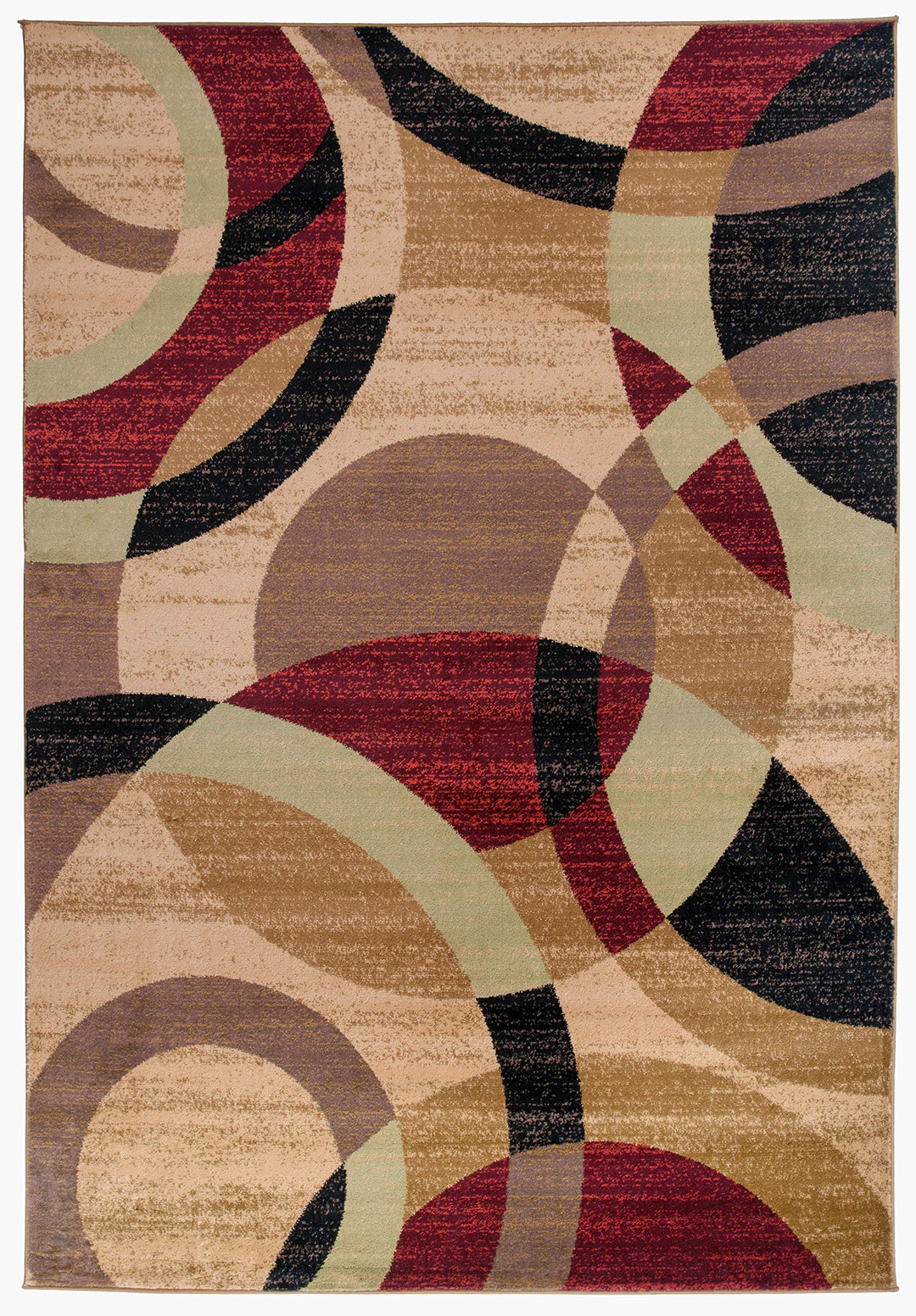 Rugshop Contemporary Abstract Circles Perfect for high traffic areas of your -