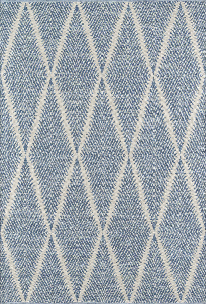 Erin Gates by Momeni River Beacon Denim Hand Woven Indoor Outdoor Area Rug 7'6" x 9'6" - Denim