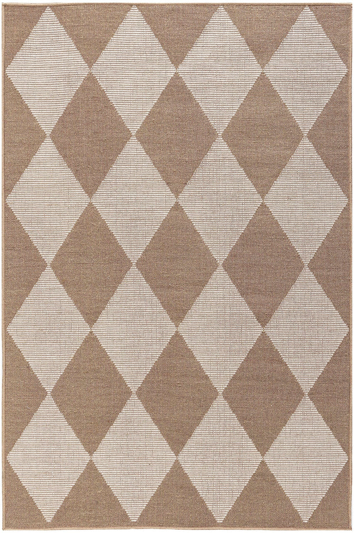 Nourison Washable Modern Jute Geometric Natural Ivory 3'11" x 5'11" Area Rug