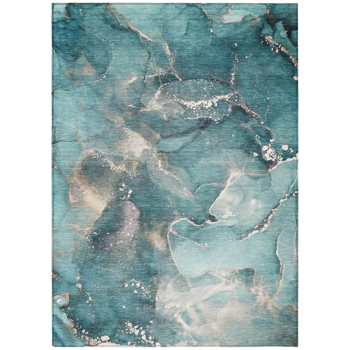 Addison Rugs Chantille ACN518 Teal 3' x 5 Indoor Outdoor Area Rug Stain Teal - 3' x 5'