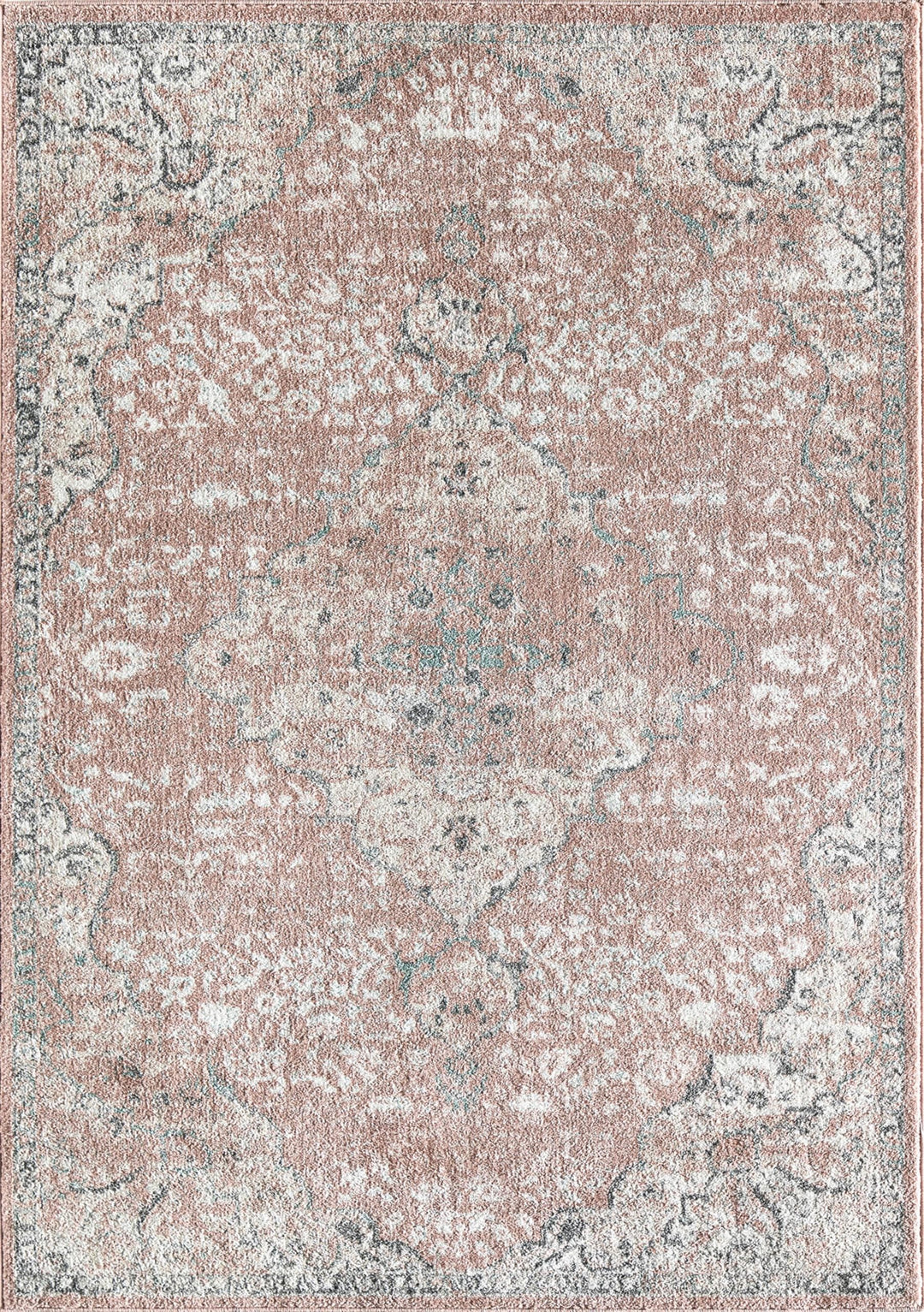 Rugs America Harper HY50B Pink Amaranth Transitional Vintage Non-Shedding Living