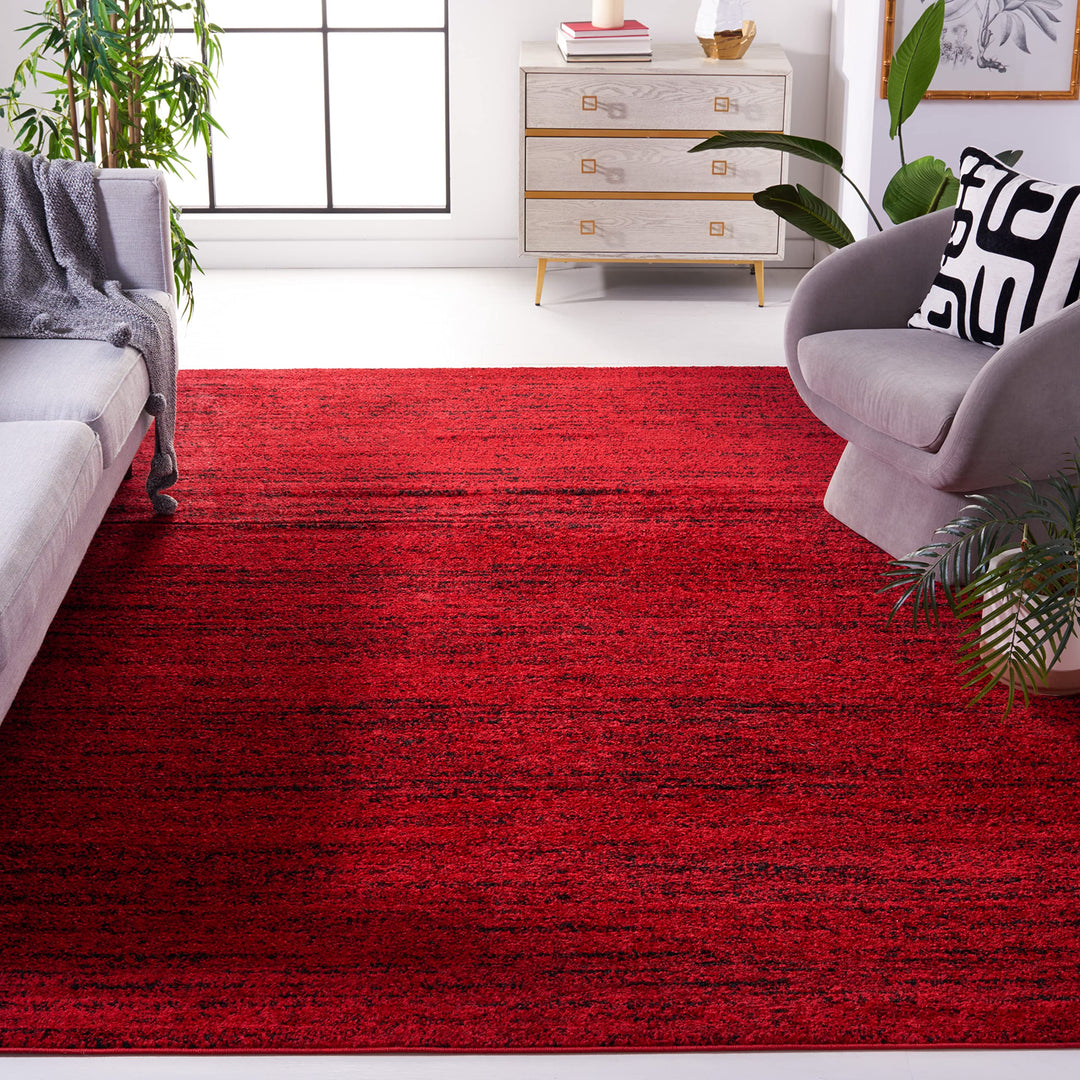 SAFAVIEH Adirondack Collection Area Rug - 6' x 9' Red & Black Modern Abstract