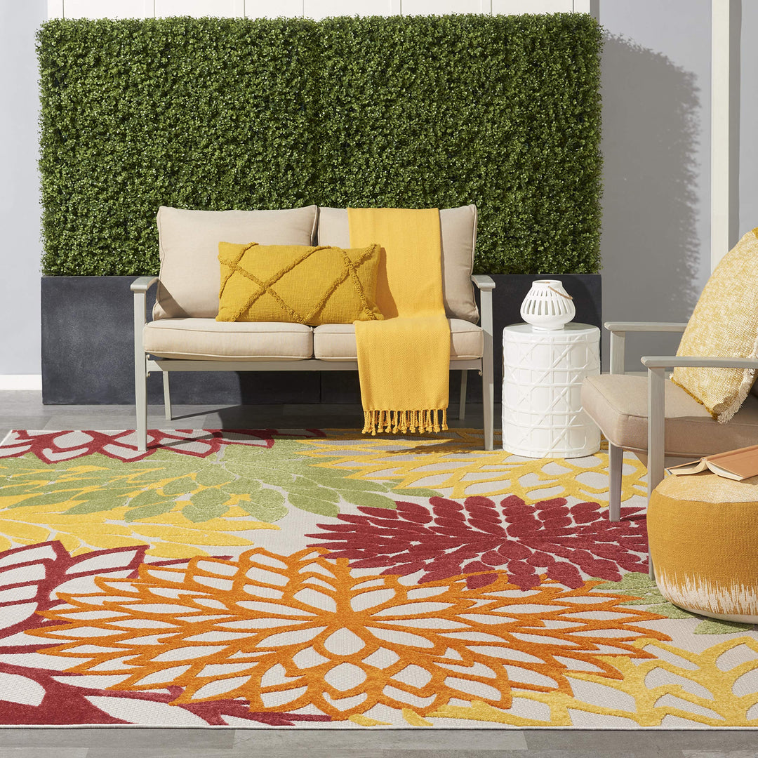 Nourison Aloha Floral Modern, Indoor/Outdoor Area Rug