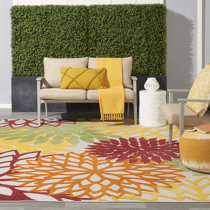 Nourison Aloha Floral Modern, Indoor/Outdoor Area Rug