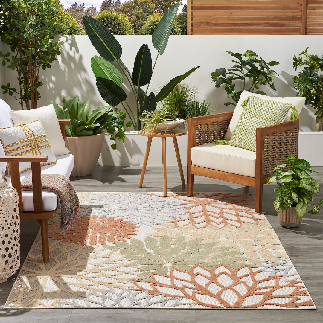 Nourison Aloha Floral Modern, Indoor/Outdoor Area Rug