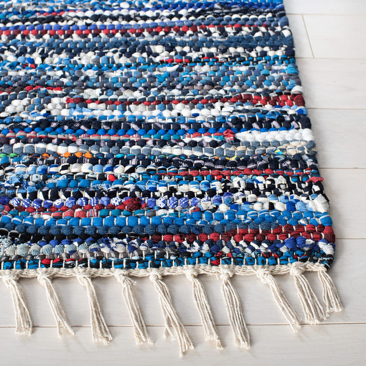 SAFAVIEH Rag Rug llection Accent Rug - 2'6" x 4' Multi Handmade Boho Stripe