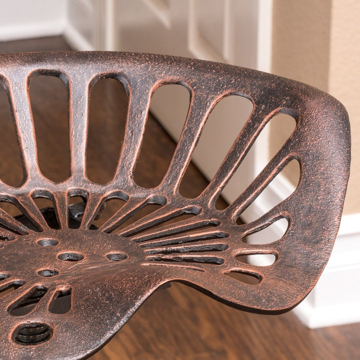 Unique Christopher Knight Home Chapman Iron Saddle Copper Barstool Bar Chair