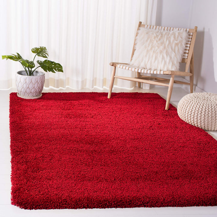 SAFAVIEH Milan Shag Collection Accent Rug - 3' x 5' Red Solid Design