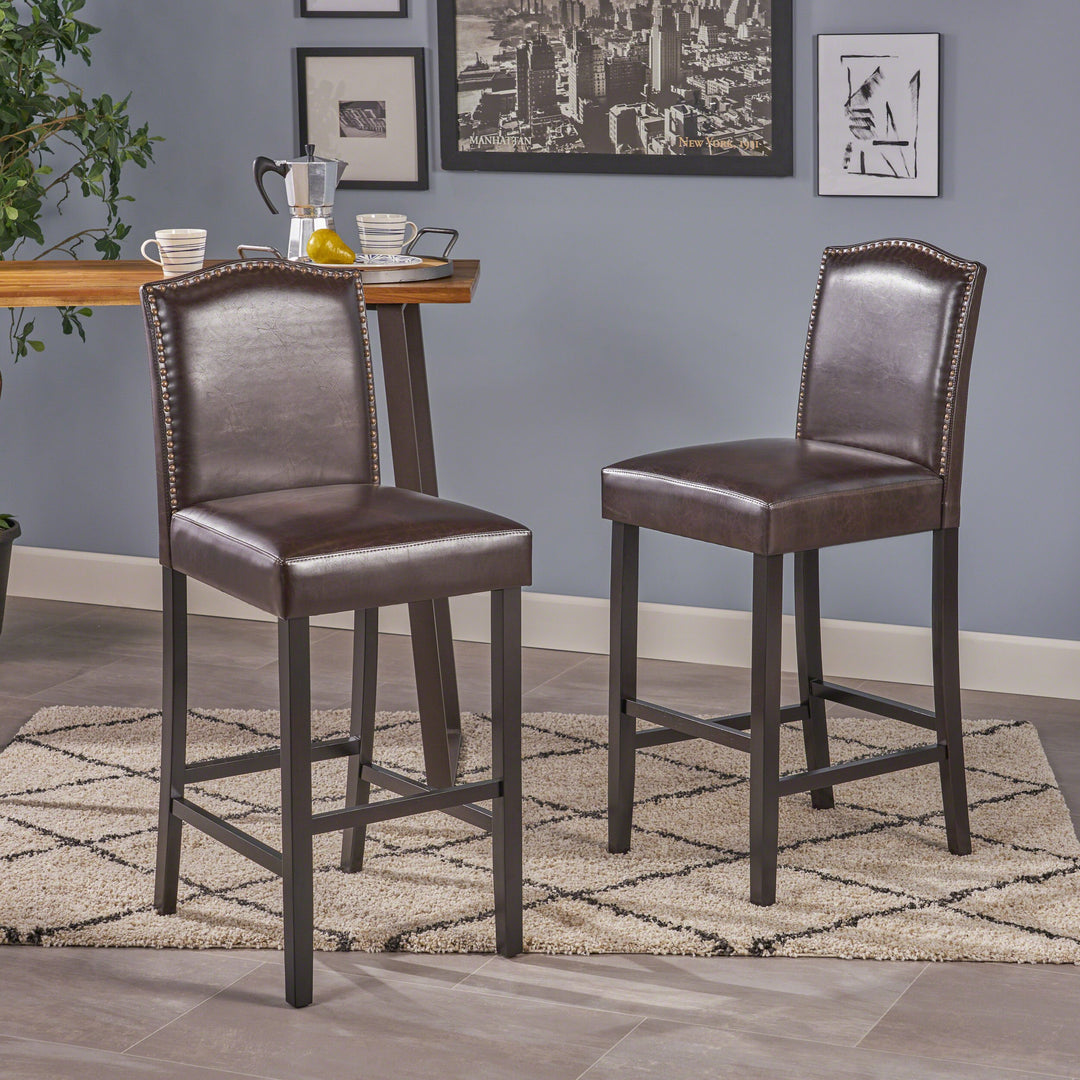 Christopher Knight Home Markson Barstools 2-Pcs Set Brown