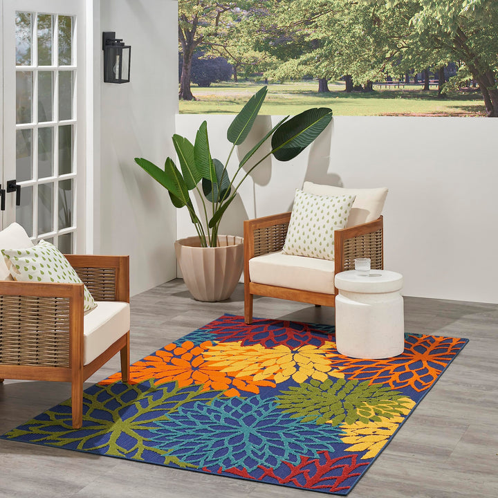 Nourison Aloha Floral Modern, Indoor/Outdoor Area Rug