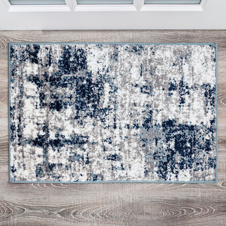 Rugshop Distressed Abstract Area Rug 2' x 3' Blue 2'x3' - Blue