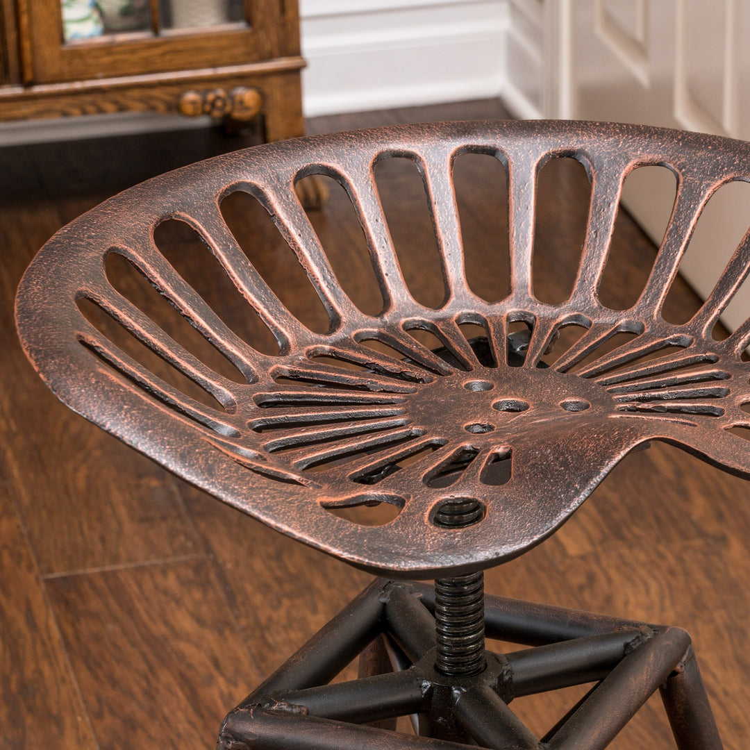 Unique Christopher Knight Home Chapman Iron Saddle Copper Barstool Bar Chair