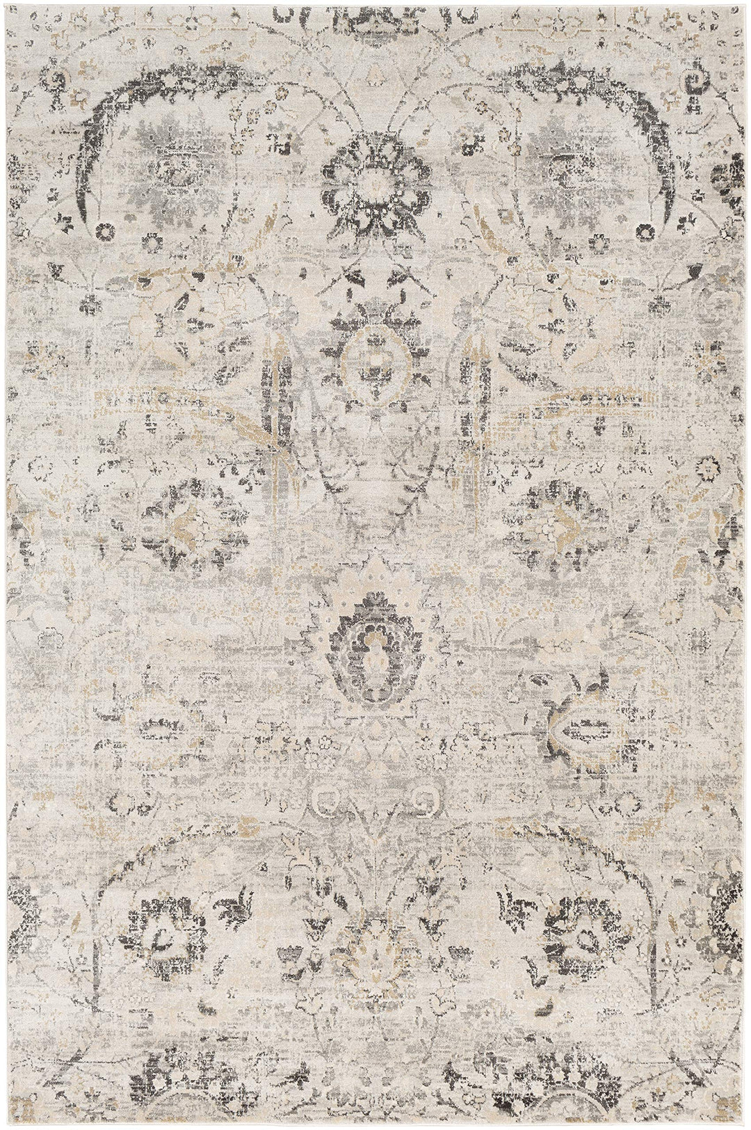 Livabliss Inkeri Updated Traditional Area Rug 9' x 12'4" Light Gray 8'10" x 12'4" - Light Grey