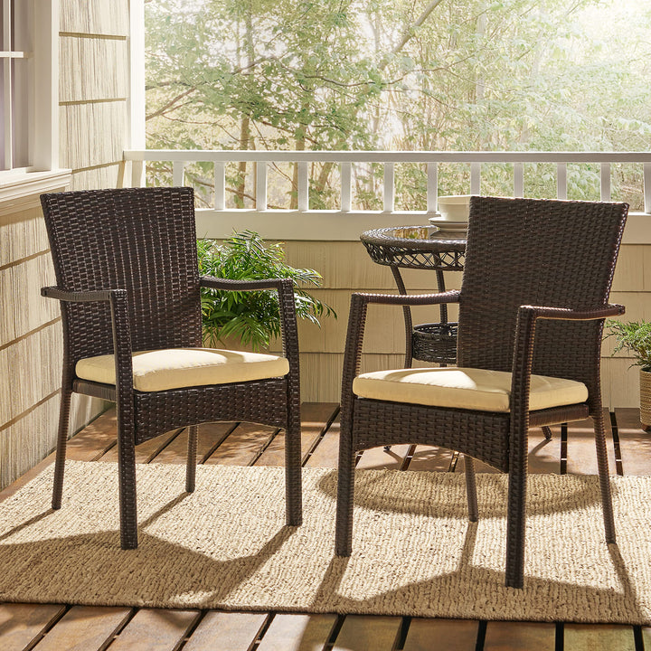 Christopher Knight Home Corsica Outdoor Wicker Dining Chairs 2-Pcs Set