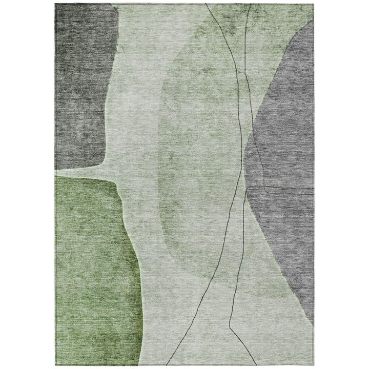 Addison Rugs Chantille ACN696 Green 5' x 7'6" Indoor Outdoor Area Rug Easy Clean Green - 5' x 7'6"