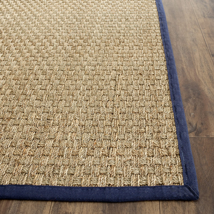 SAFAVIEH Natural Fiber Collection Runner Rug - 2'6" x 8' Natural & lue order