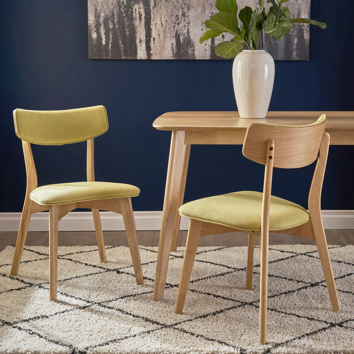 Christopher Knight Home Abrielle Mid-Century Modern Dining Chairs with Light