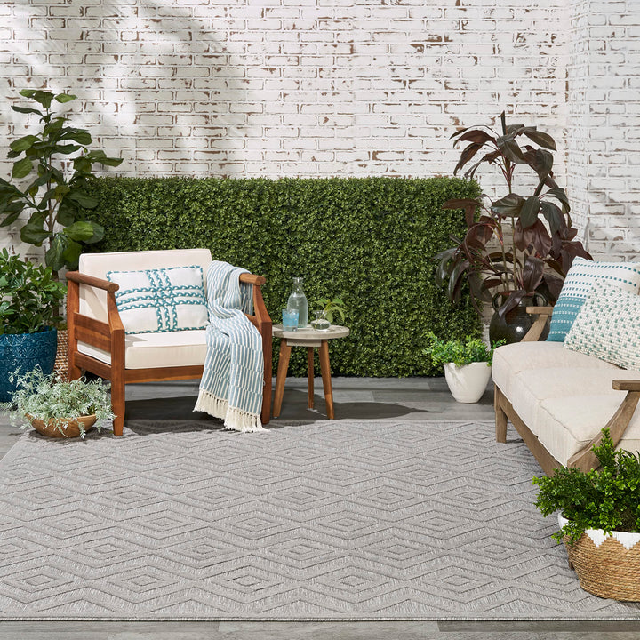 Nourison Versatile Indoor/Outdoor Geometric Flatweave Area Rug