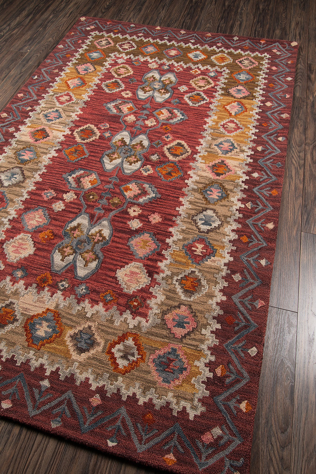 Momeni Rugs Tangier Collection 100% Wool Hand Tufted Tip Sheared Transitional 3'6" x 5'6" - Red