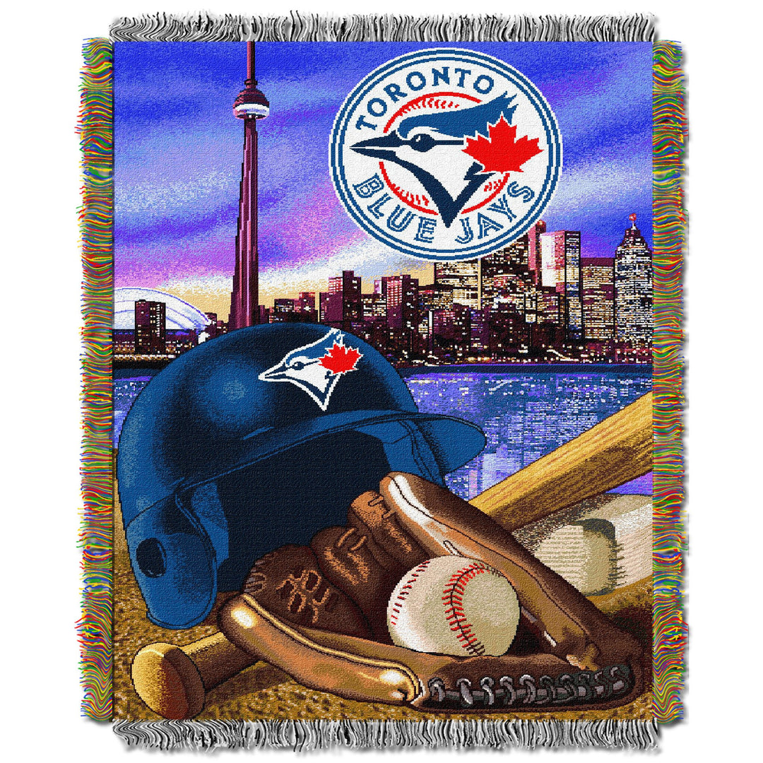 The Northwest Company MLB Toronto Blue Jays Woven Tapestry Throw Blanket 48" x Toronto Blue Jays - Victorian