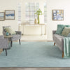 Nourison Positano Indoor/Outdoor Aqua 2'2" x 10' Area Rug Easy Cleaning Non 2'2" x 10' Runner - Aqua