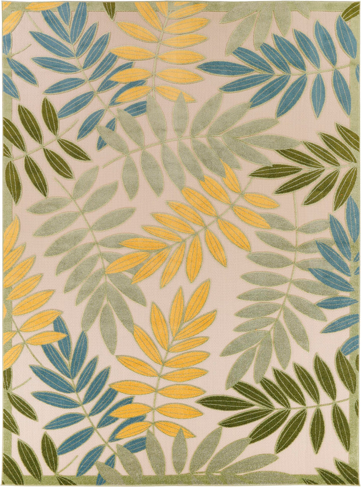 Nourison Aloha Leaf Print Vibrant Indoor/Outdoor Area Rug