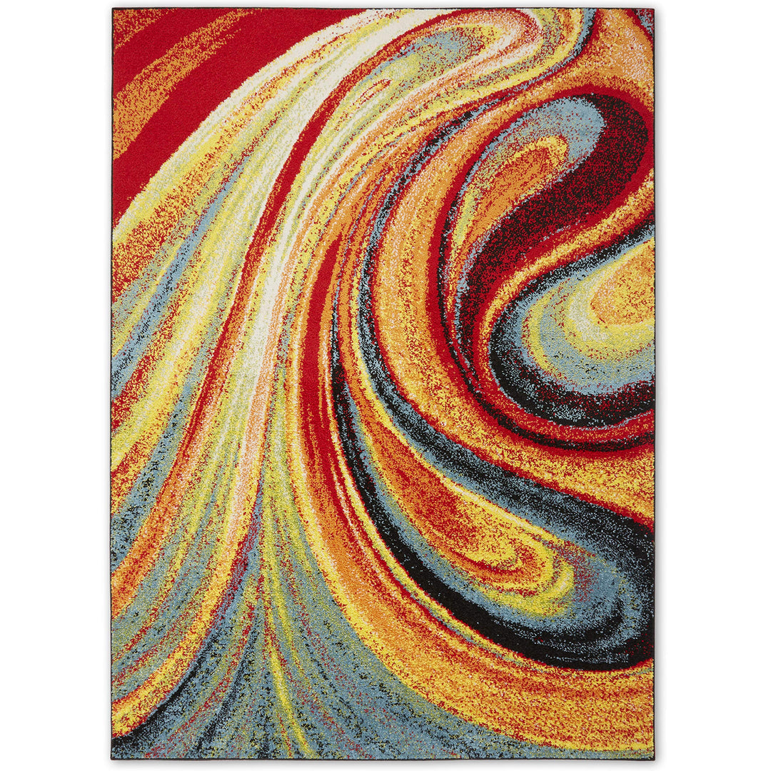 Home Dynamix Adja Modern Area Rug Splash (9'2" x 12'5") 9'2"x12'5" - Red/Blue