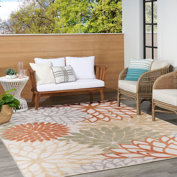 Nourison Aloha Floral Modern, Indoor/Outdoor Area Rug