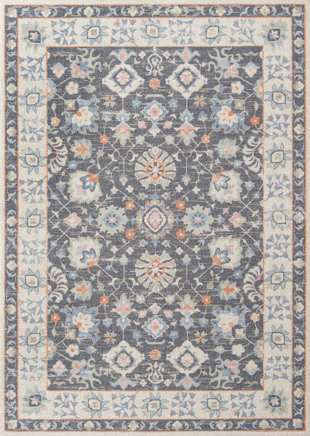 Momeni Anatolia Area Rug 3 ft 3 in x 5 ft Charcoal 3'3" x 5' - Charcoal