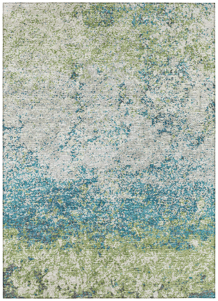 Addison Rugs Rylee ARY33 Green Washable 9' x 12' Indoor Outdoor Area Rug Easy Green - 9' x 12'