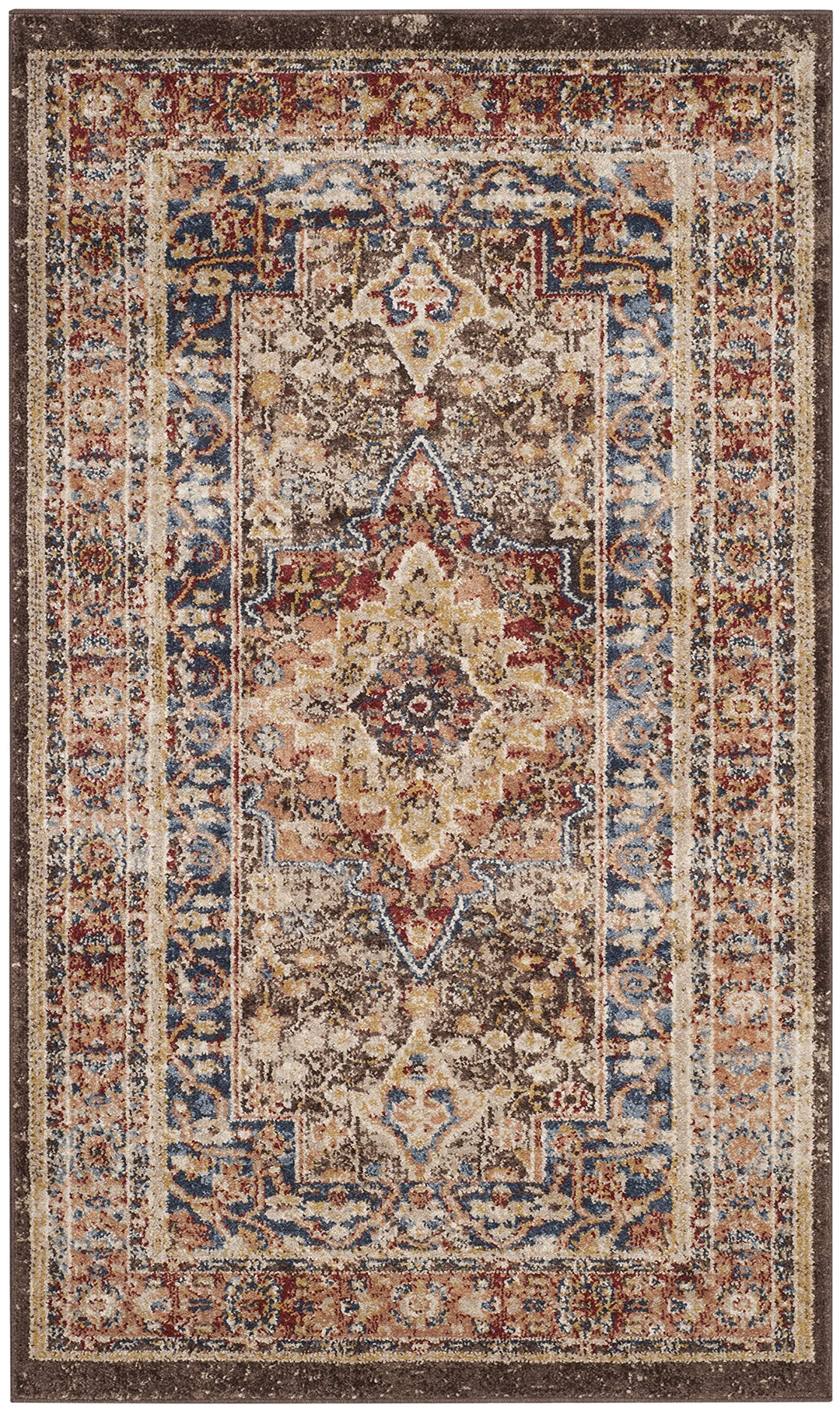 SAFAVIEH Bijar Collection Accent Rug - 3' x 5' Brown & Rust Traditional Oriental