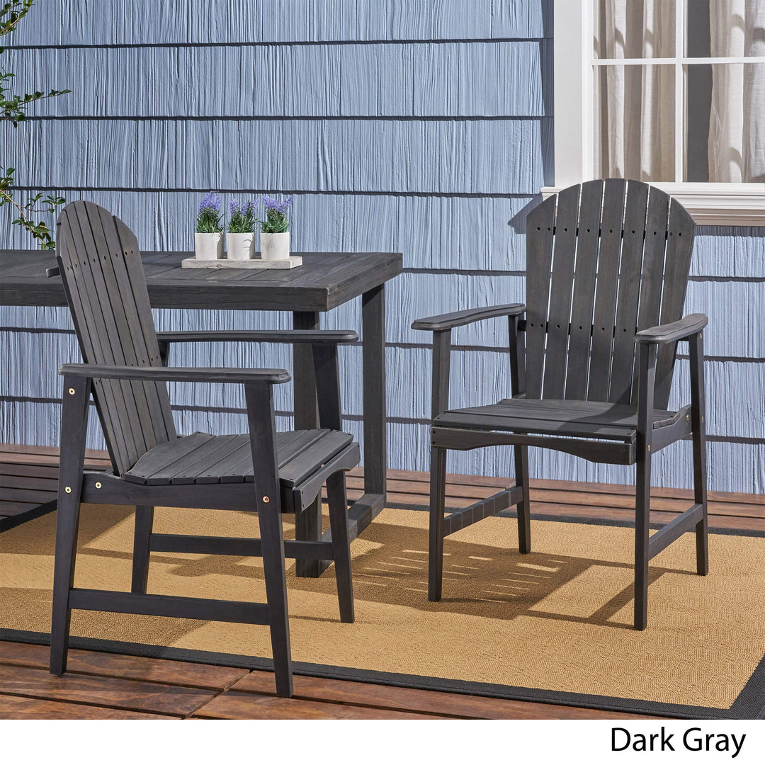 Malibu Acacia Adirondack-inspired Patio Dining Chairs (Set of 2) by Christopher Knight Home