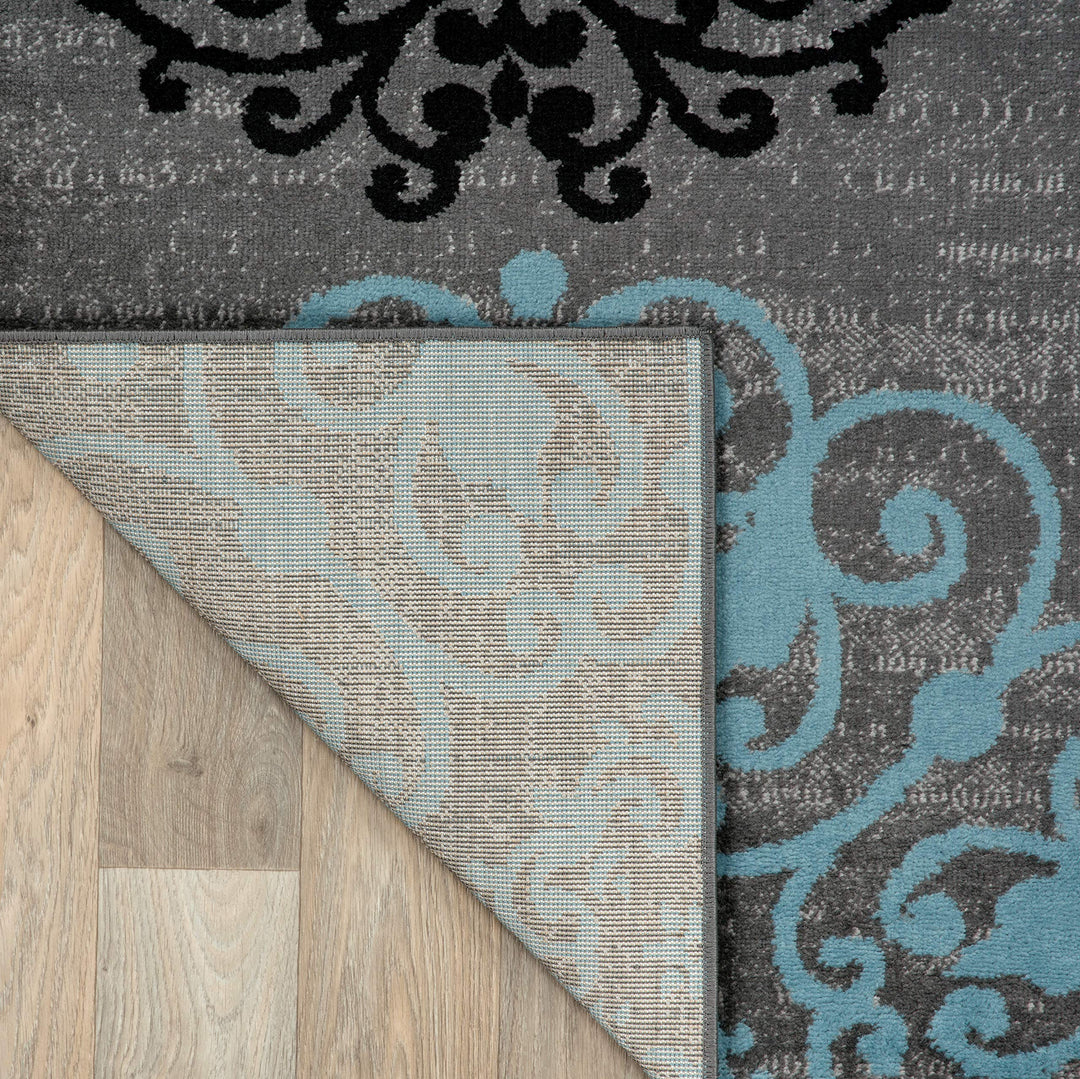 Rugshop Contemporary Modern Floral Design Area Rug