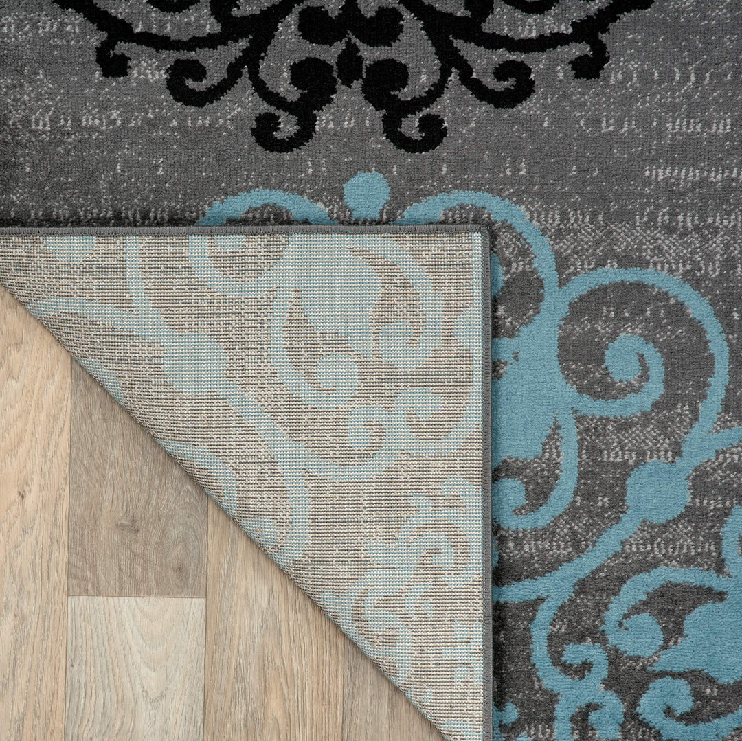 Rugshop Contemporary Modern Floral Design Area Rug