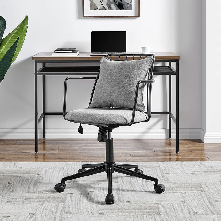 npd furniture and more Edison KD Fabric Office Chair Gray Grey