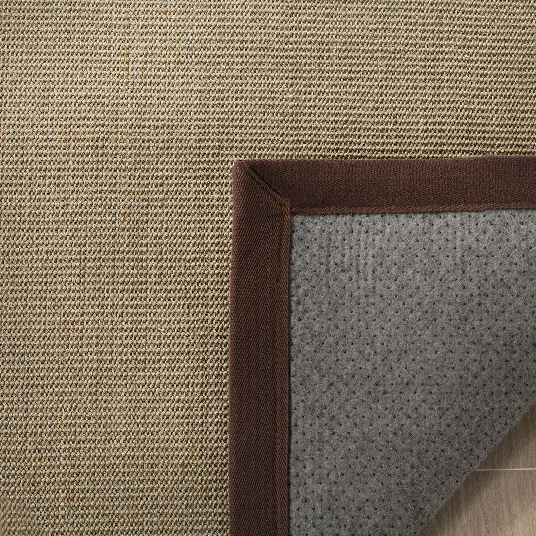 SAFAVIEH Natural Fiber Collection Area Rug - 5' x 8' Sage & Brown Border Sisal