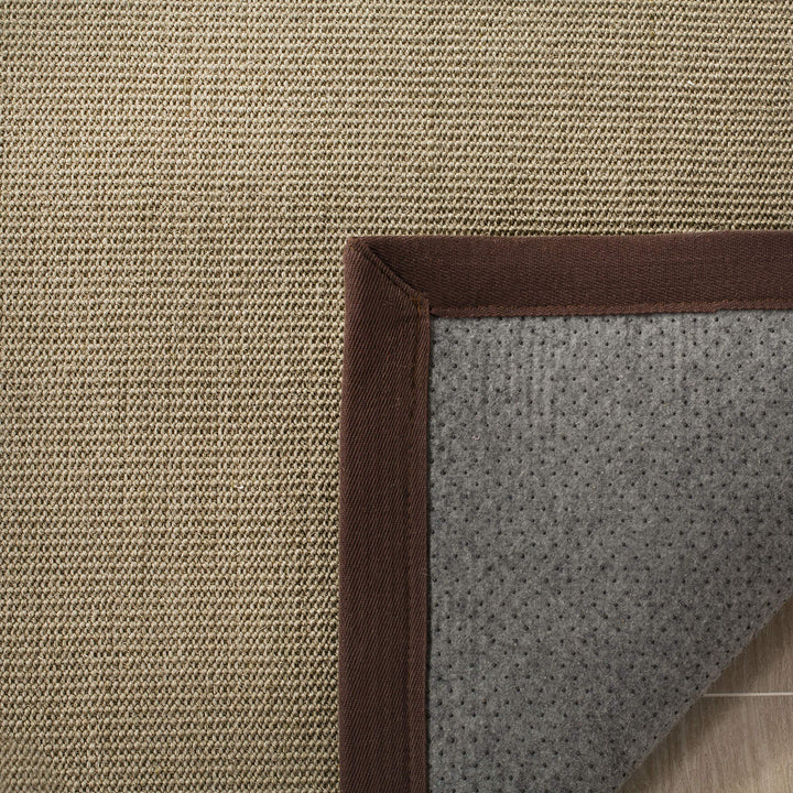 SAFAVIEH Natural Fiber Collection Area Rug - 5' x 8' Sage & Brown Border Sisal