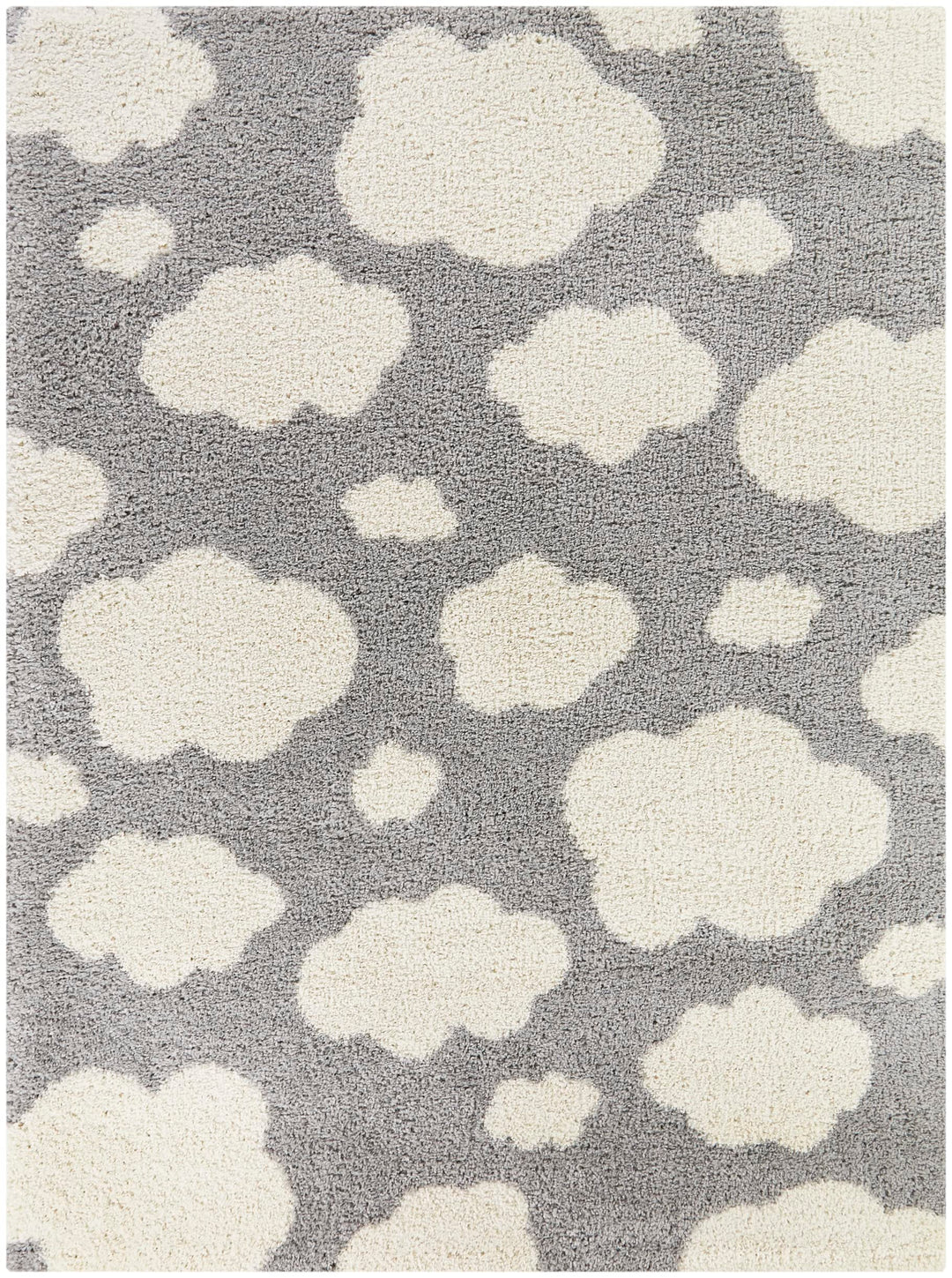 Balta Rugs Clouds Kids Shag Area Rug Grey 5' 3" x 7' 5'3" x 7' - Grey