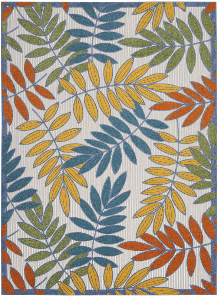 Nourison Aloha Leaf Print Vibrant Indoor/Outdoor Area Rug