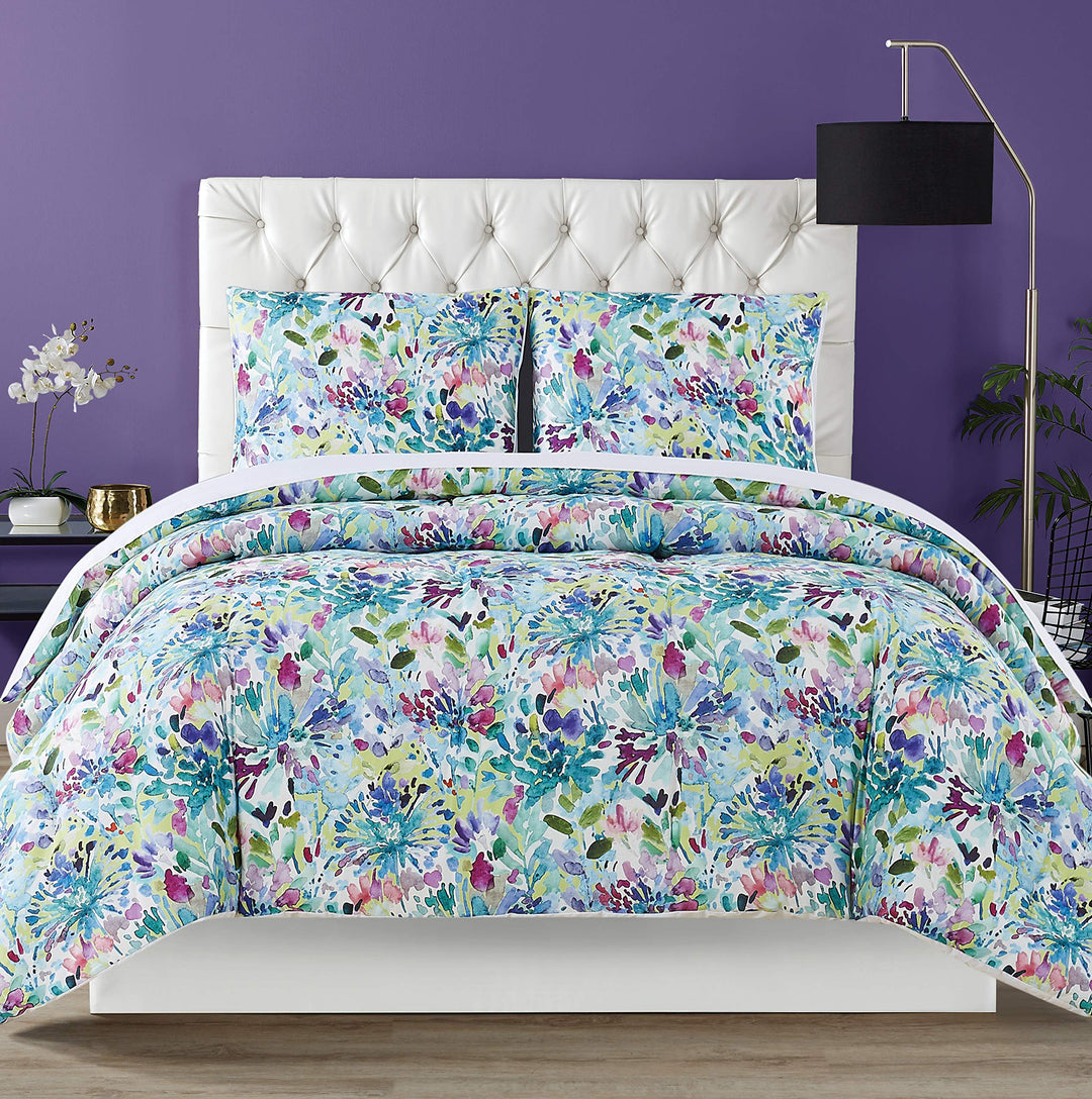 Christian Siriano - CS3437KG-1500 Dhalia Botanical Floral Comforter Sets King