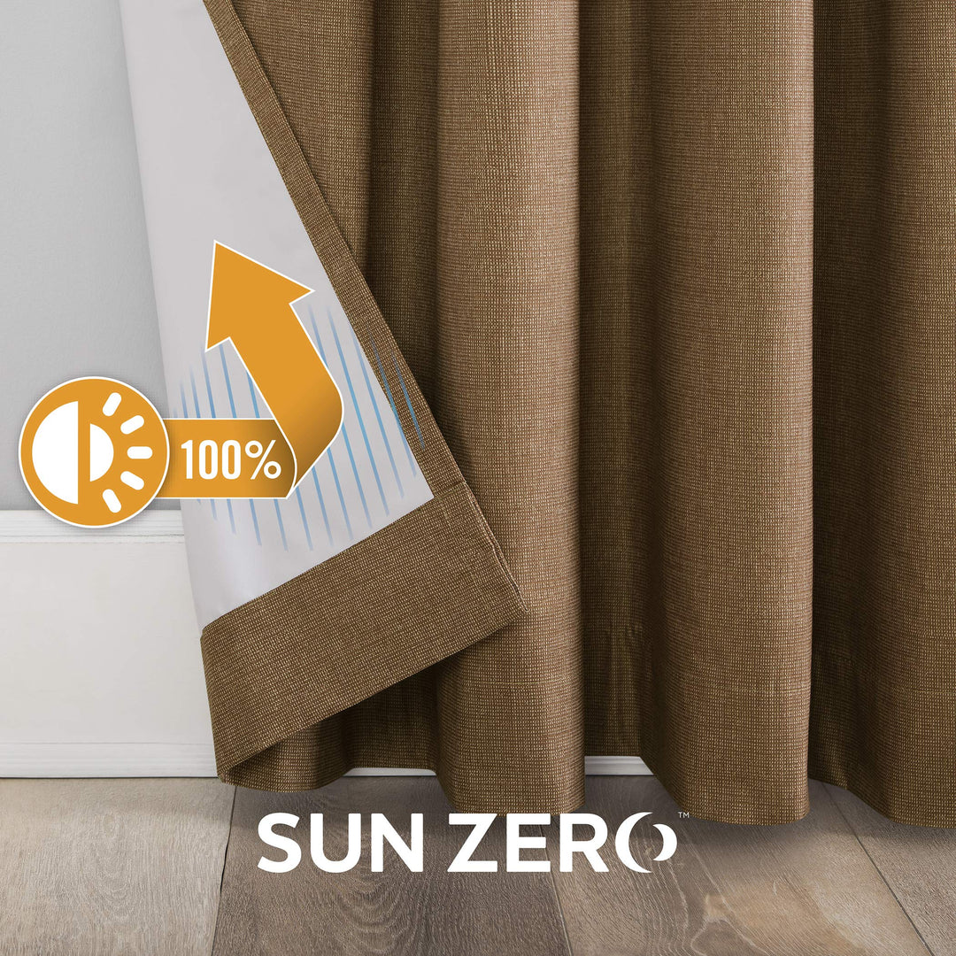 Sun Zero Duran Thermal Insulated Total Blackout Grommet 1-Piece Curtain Panel, Single Panel