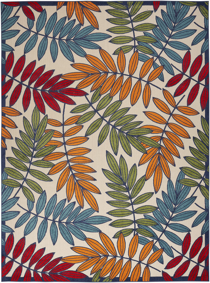 Nourison Aloha Leaf Print Vibrant Indoor/Outdoor Area Rug