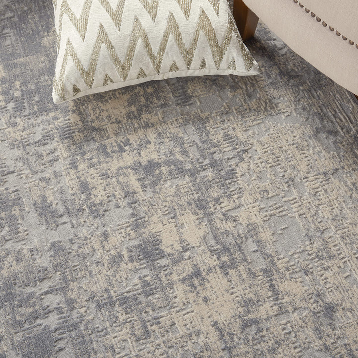 Rustic Textures Distressed Contemporary Abstract Area Rug