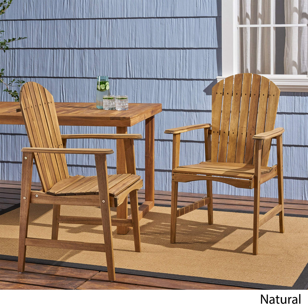 Malibu Acacia Adirondack-inspired Patio Dining Chairs (Set of 2) by Christopher Knight Home