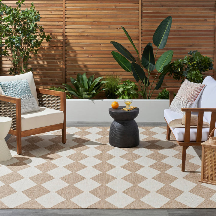 Nourison Positano Indoor/Outdoor Geometric Area Rug