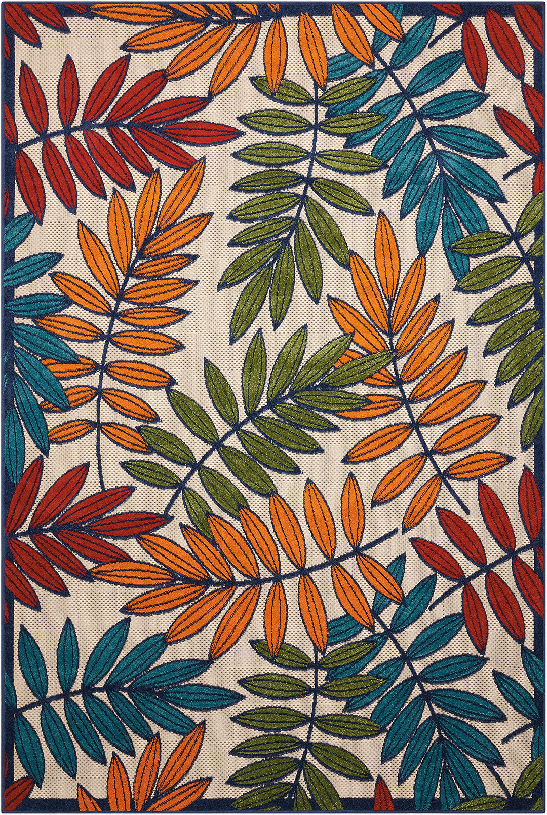 Nourison Aloha Leaf Print Vibrant Indoor/Outdoor Area Rug